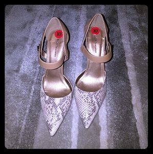 Stiletto heels Nude snake skin